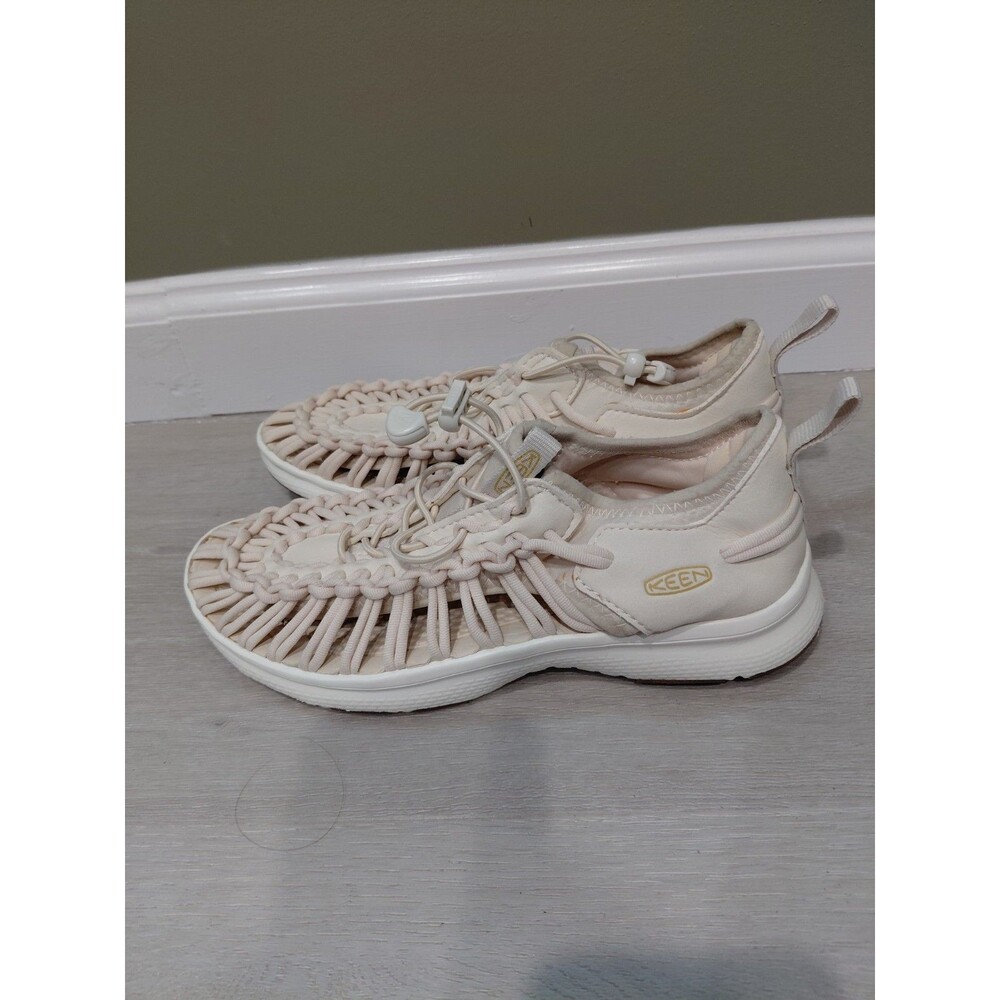 KEEN Uneek ladies Woven Lace-Up Sandals Beige Women Size 8